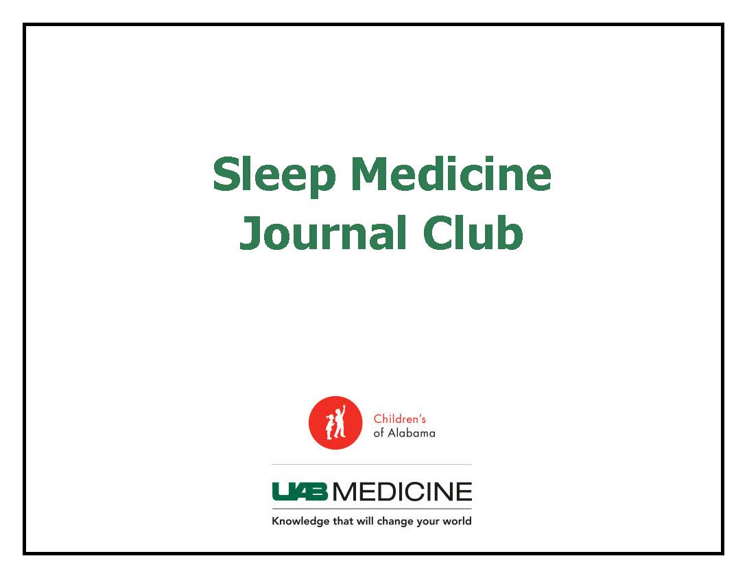 2023 Pediatric Sleep Journal club Banner